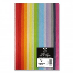 Clairefontaine Seidenpapier Mixpack Regenbogen, 50 x 70 cm, 20 Bögen, bunt