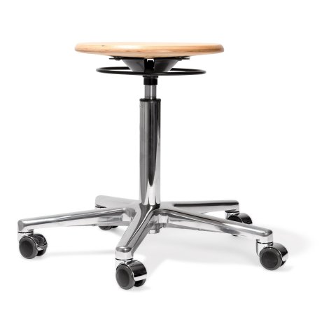 Modulor Arbeitshocker 470-660 x ø 350, Buche natur