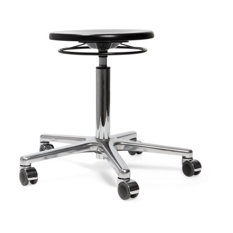 Modulor Arbeitshocker 470-660 x ø 350, Buche schwarz