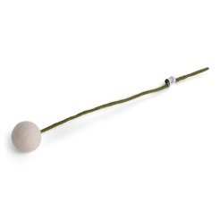 Gry & Sif, Filzblumen und -zweige, ø 3 cm, l = 30 cm, handgemacht, weiß