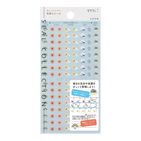 Midori stickers 85 x 178 mm, Feelings Weather