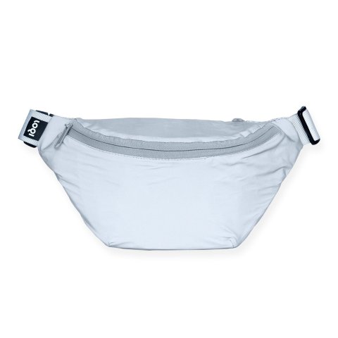 Loqi Bauchtasche Bumbag reflective ca. 30 x 15 cm, silber