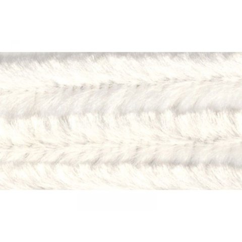 Chenilledraht (Pfeifenputzer) farbig 10 Stück, ø 8 mm, l = 50 cm, weiß