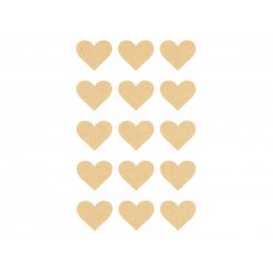 Paper Poetry Kraftpapier Sticker, Herzen, ca. 25 x 20 mm, 60 Stck.