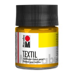 Marabu Textil Stoffmalfarbe, Glas 50 ml, mittelgelb (021)