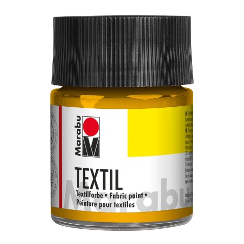 Colore Marabu Textil per tessuto Vetro 50 ml, giallo medio (021)