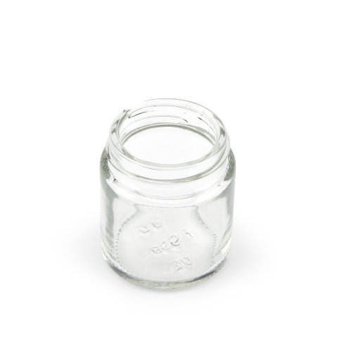 Glastiegel klar transparent R3-Gewinde, ohne Deckel, ø 41 mm, h = 47 mm, 30 ml