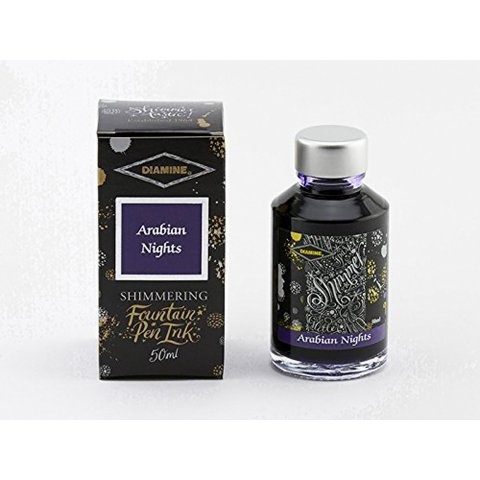 Diamine Schreibtinte shimmering 50 ml, Tintenglas, arabian nights