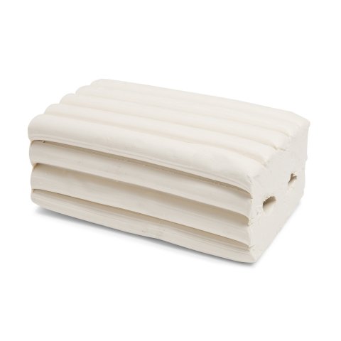 Standard plasticine, coloured 500 g large block (50 x 62 x 118), white