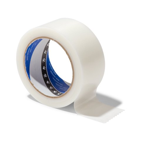 Teraoka Klebeband mit Gewebe P-Cut Nr. 4140 50 mm x 25 m, s = 0,15 mm, transparent
