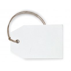 Hängeetiketten aus Karton, gelocht, 50 x 80 mm, ca. 300 g/m², weiß, 10 Stück