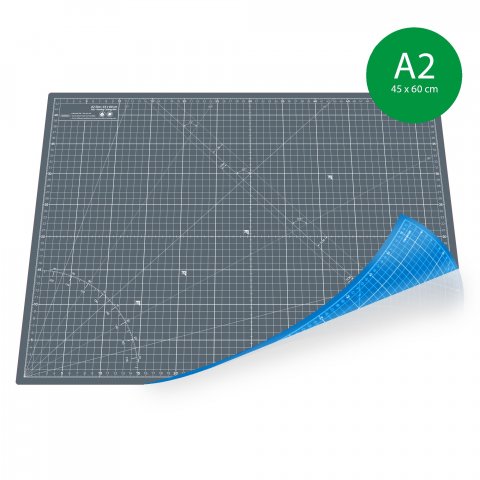 Schneidematte Hobby Line, blau/grau 450 x 600 mm, (ca. DIN A2), beidseitig bedruckt