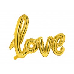 Folienballon Schriftzug, 73 x 59 cm, Love, gold