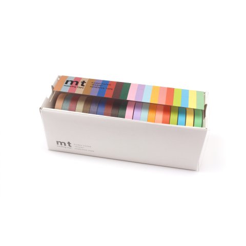 Mt Washi tape uni, set set of 20, w= 7 mm, l= 7m, 20 colors (MT20P002Z)