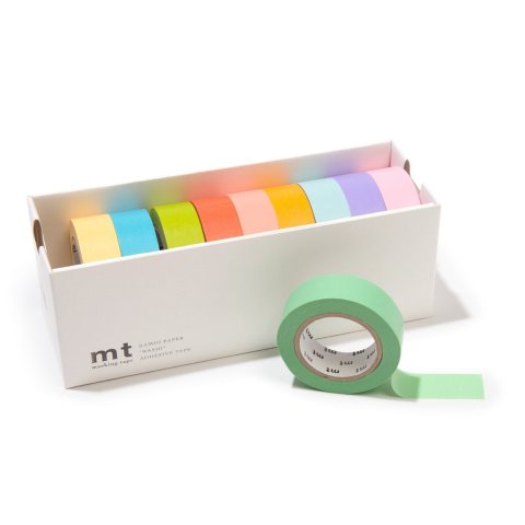 Mt Washi nastro adesivo uni, set Set di 10 w= 15 mm, l= 7m colore chiaro 2(MT10P003RZ)