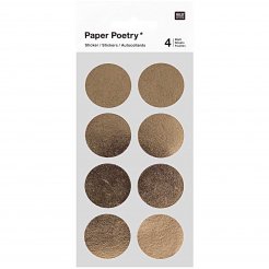 Sticker Paper Poetry Punkte, Ø 25 mm, gold (55), 32 Stück