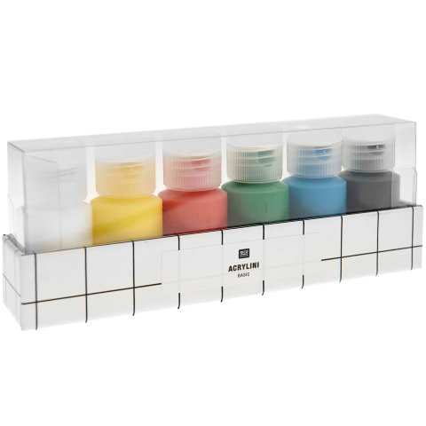 Acrylfarbe Acrylini, matt, Set 6 x 22 ml, basic