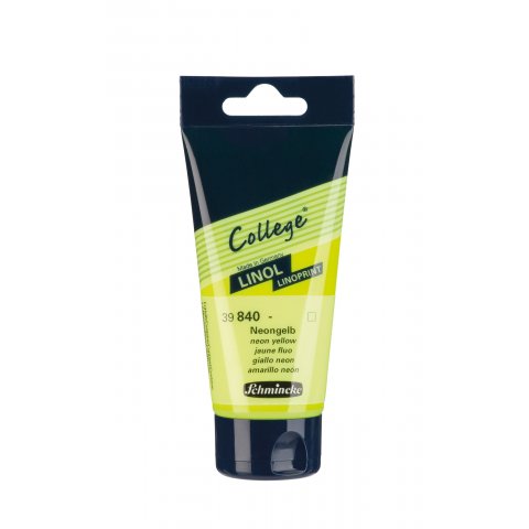 Schmincke Tinta de linóleo College Linol Tubo de plástico 75 ml, amarillo neón (840)