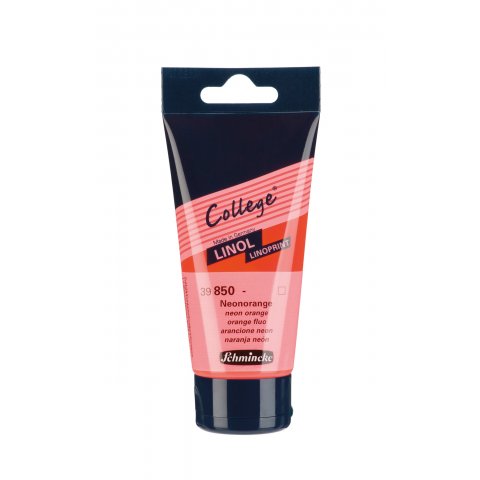 Schmincke Linoldruckfarbe College Linol Kunststofftube 75 ml, Neonorange (850)