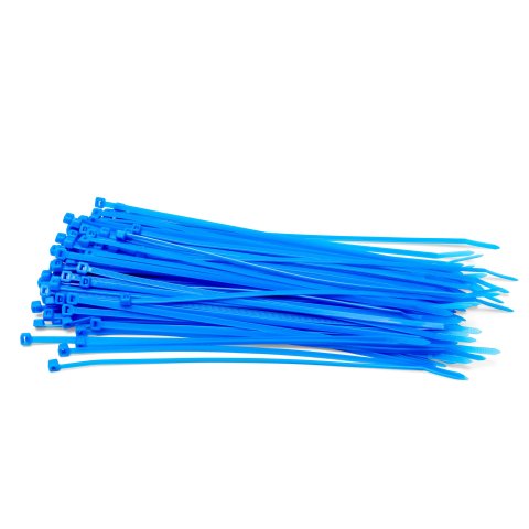 Kabelbinder neonfarben l = 300 mm, b = 4,8 mm, 100 Stück, neonblau