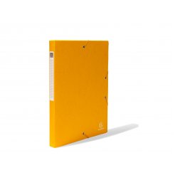 Exacompta Karton-Archivbox mit Gummizug, 240 x 320 für DIN A4, gelb