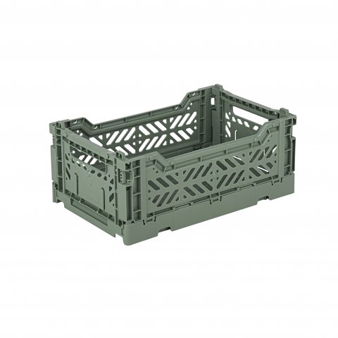 Aykasa Klappkiste, Mini 27 x 17 x 11 cm, PP, almond green