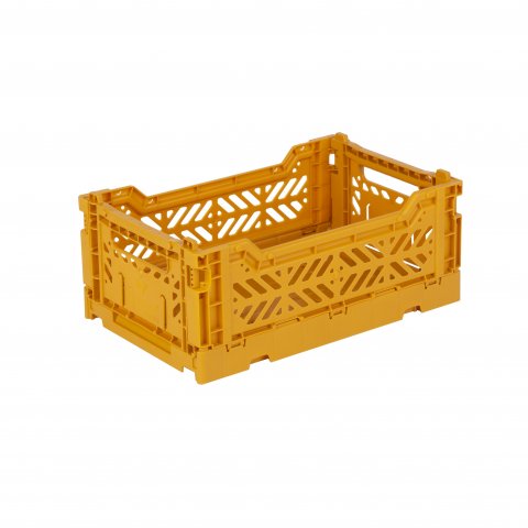 Aykasa Klappkiste, Mini 27 x 17 x 11 cm, PP, mustard