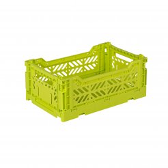 Aykasa Scatola pieghevole, mini, 27 x 17 x 11 cm, PP, giallo acido