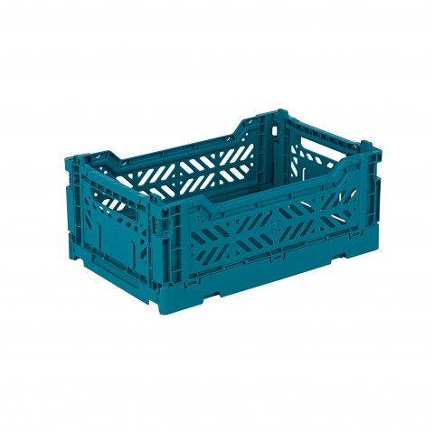 Aykasa Klappkiste, Mini 27 x 17 x 11 cm, PP, peacock green