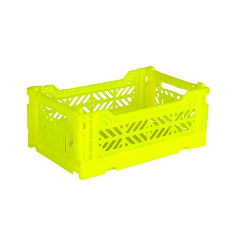 Aykasa Klappkiste, Mini 27 x 17 x 11 cm, PP, neon yellow