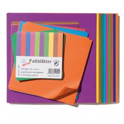 Origami folding sheets, dyed through, mix pack
