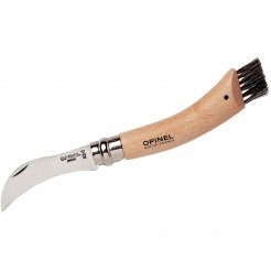 Opinel mushroom knife, with wild boar bristle brush
