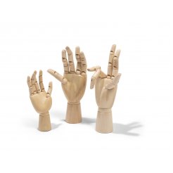 Modellhand, Holz unlackiert