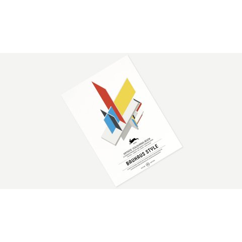 El libro para colorear de Pepin, papel de acuarela. 25 x 34,5 cm, 180 g/m², 16 motivos, estilo Bauhaus