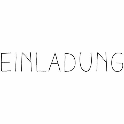 Motivstempel aus Holz, Typo Einladung